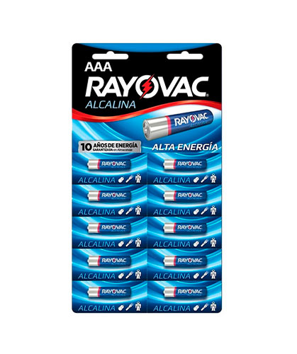 RAYOVAC ALKALINA AAA TIRA unidad